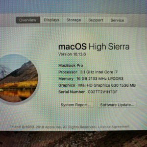 Apple MacBook Pro 15" Touch Bar i7 3.1GHz 16GB 512GB Space Gray (July 2017) - Image 3